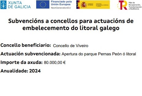 Subvención embelecemento litoral galego