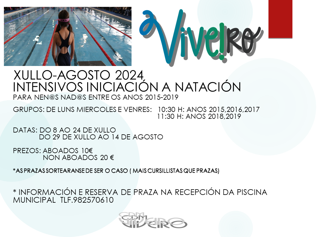 OFERTA DE ACTIVIDADES PISCINA 2024