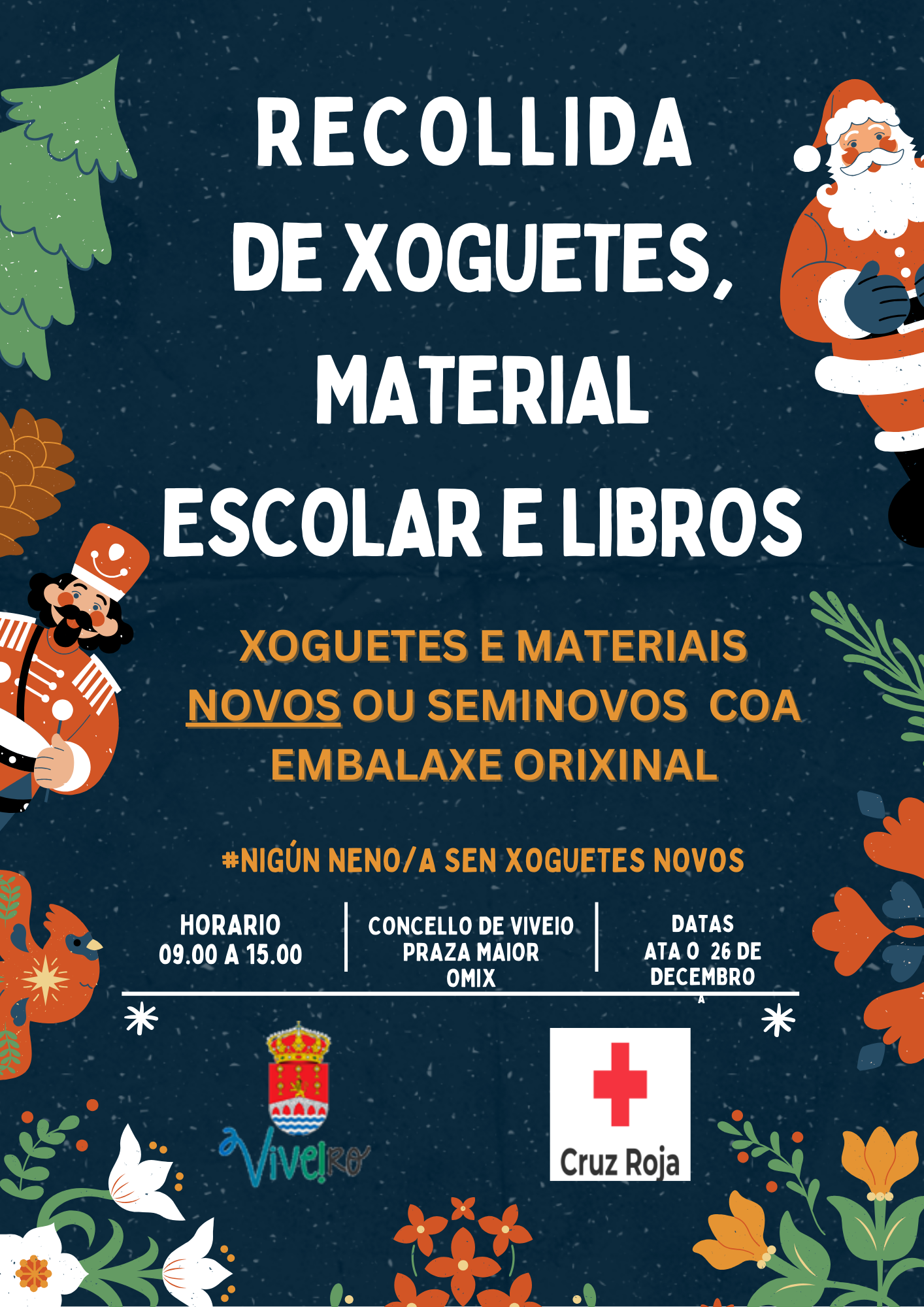 RECOLLIDA DE XOGUETES, MATERIAL ESCOLAR E LIBROS CON FINS SOLIDARIOS